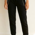 The Kooples Black Koggers With Side Trim Tapered Legs In Black Size Large Photo 0