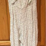 Leith Nordstrom Dot Sleeveless Ruffle Front Cropped Wide Leg Jumpsuit Size Large Photo 2