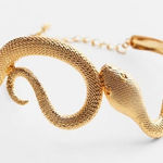 ZARA New!  Snake Choker Golden Photo 0