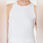 Spanx  Keyhole Back White Sleeveless Tank Top Athleisure solid stretch solid EUC Photo 2
