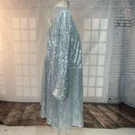 Eloquii  NWT Silver Sequin Long Sleeve wrap top party Dress Size 22/24 Photo 7
