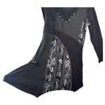 Adore Art to Wear Lagenlook Patchwork Lace Tunic Mini Dress Size XL Gray Photo 1