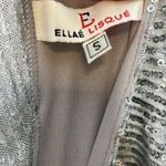 Ellae Lisque Sequence Drape Mini Dress Size Small Silver Photo 5