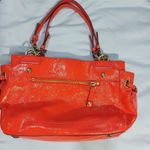 Coach Peyton Patent Leather Satchel Carryall Coral handbag purse Photo 2