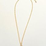 Handmade Gold Plated Chunky Gold Nugget with Oval Cubic Zirconium Pendant Necklace Photo 2