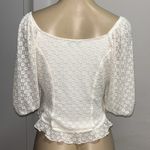 Jessica Simpson  Ivory Cream Lace Blouse Sz M/L Photo 6