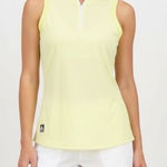 Adidas Primegreen Golf Polo Shirt Sleeveless Yellow Women's XS Pulse Yellow Photo 0