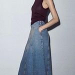 ZARA NWT ZW LONG DENIM SKIRT Photo 7