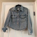 Stoosh  Vintage Denim Shirt Jacket Shacket Size Small Acid Wash Photo 7