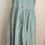 Pierre Cardin Green Floral Sleeveless Dress Medium Photo 0