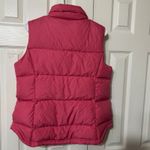 J.Crew VTG  Puffer down Vest Bright Pink Orange Reversible Quilted Zip Snap M Photo 1