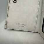 Kate Spade Slim Wallet white & silver perforated like new Photo 4