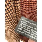 ZARA  Sweater Women XL Tan Black Red Long Sleeve Open Front Knit Cardigan Photo 7