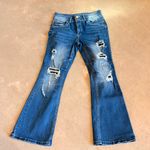 SheIn Distressed Flare Jeans in Blue Photo 0