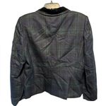 Le Suit Blackwatch Plaid Velvet Collar Double-Breasted Blazer Jacket Size 10 Photo 1