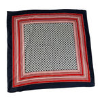 Vintage Rain Repellent Ship Woman's‎ Square Polyester Scarf Red Blue bandana Photo 0