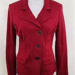 CAbi #3175 Rhubard Outing Blazer Side Button Ponte Knit Suit Jacket Size 12 Photo 0