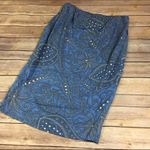 Liz Lange Womens Skirt Sz 2 Medium Large Fiona Paisley Blue White Maternity NEW Photo 6