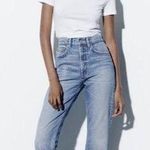 ZARA TRF STRAIGHT LEG JEANS WITH A HIGH WAIST Photo 0