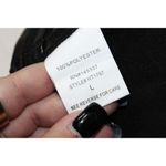 NWOT Womens Hesperus HT1767 Black Faux Leather Zipper Back Crop Top Size L Large Photo 3