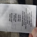 Natural Reflections  Blue & Beige Striped Linen Blend Pull On Shorts Size Small Photo 5