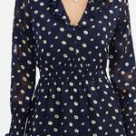 Whistles Aggie Navy Daisy Print Ruffle Dress Size 4 Blue Photo 1