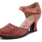 L'ATISTE L’Artiste visionary leather Mary Jane shoes red size 42 /10.5-11 Photo 0