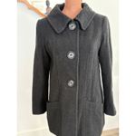 Vintage‎ Kristen Blake Wool Cashmere Pea Coat Women XS Gray Collar Button Front Photo 1