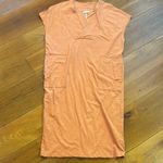 Stitch Drop Cross Over V Neck Dress Orange Size M Photo 1