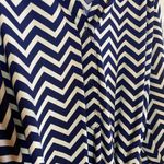 Tacera Navy & White Chevron Dress Photo 3