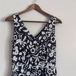Boden Elisa Navy & White Floral Ruffle Hem Jersey Dress Blue Size 8 Photo 6
