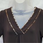 Maurice's Maurice Brown Short Sleeve Dress Top Tonic Size L Photo 2