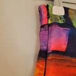 Milly of New York Neon Multi Color Pleated Skirt Orange Size 6 Photo 3