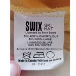 Swix Yellow Ski Crosscountry Winter Beanie Hat Women OS Floral Fleece Lined EUC Photo 1