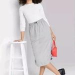 Wild Fable  Utility Parachute Midi Skirt Light Gray Women's XS NWT Photo 0