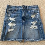 American Eagle Ripped Denim Skirt Photo 1