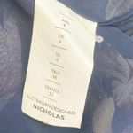 Nicholas Rust Floral Pintuck Silk Chiffon Mini Dress: Navy Blue Size 0 Photo 13