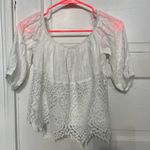 American Rag  Off-Shoulder White Lace Blouse Photo 1