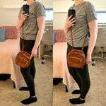 Walmart  Mini Brown Vegan Goldtone Hardware Convertible Crossbody Zip Backpack 8" x 6" Photo 13