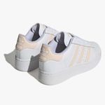 Adidas Superstar XLG W Women’s White & Peach Orange Sneakers Size 8 Photo 2