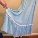 None Gunne Sax Prairie Dress Sleeveless Maxi Light Blue Photo 3