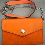 Rag and Bone  Orange Suede & Leather Chain Crossbody Wallet Bag Photo 1