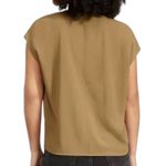 Everlane Japanese Go weave V Neck Tee Short Sleeve Olive Green top Size 16 Photo 1