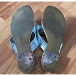 Vera Wang  Lavender Silver Leather Sandal/Flipflops with Bow and Rhinestone Embel Photo 4