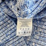 Lands' End ‎ Blue Marled Cable 3/4 Sleeve Boat Neck Pullover Cotton Sweater LARGE Photo 11