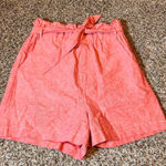 Draper James  RSVP Womens Pink Linen Blend Paper Bag Waist Shorts‎ Photo 0