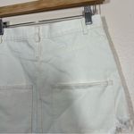 Sandy Liang  White Tams Frayed Denim Mini Skirt Photo 6