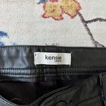 Kensie Kenzie Jeans Black High Waisted Straight Leg Leather Pants Size 12 W31 Photo 4