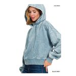 Zenana Acid Wash Fleece Hoodie Photo 1