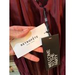 retrofete Julia Silk Draped Open Back Maxi Dress Port Womens Size Small Red Photo 11